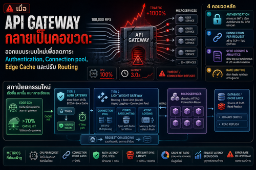 เมื่อ API Gateway กลายเป็นคอขวด: การออกแบบระบบใหม่เพื่อลดภาระ
