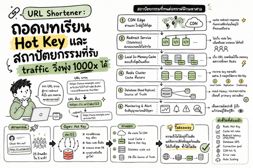 URL Shortener: ถอดบทเรียน Hot Key และสถาปัตยกรรมที่รับ traffic วิ่งพุ่ง 1000x ได้