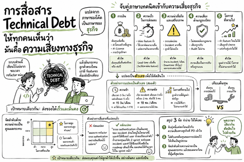 การสื่อสาร Technical Debt ให้ทุกคนเห็นว่ามันคือความเสี่ยงทางธุรกิจ